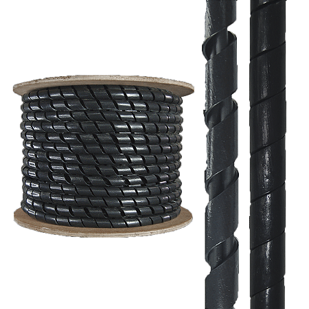 ORGANIZADOR DE CABOS ESPIRAL PRETO 3/4 - 50 METROS
