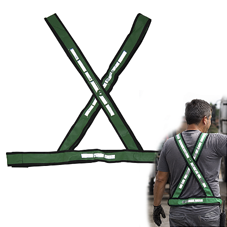 COLETE DE SEGURANÇA PVC COM REFLETIVO TIPO X | VERDE