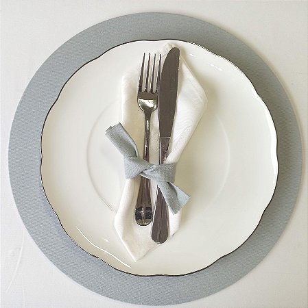 Conjunto - 4 capas para sousplat, com amarrador de talher