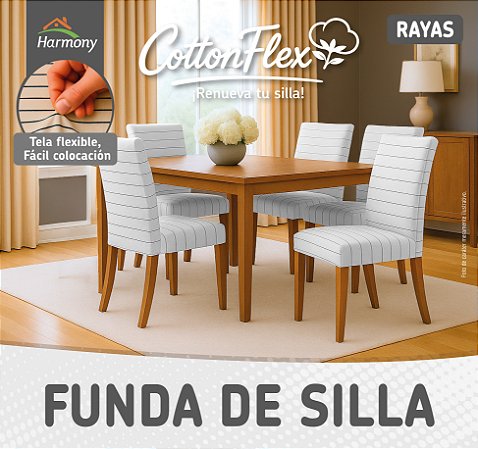 CAPA CADEIRA COTTON FLEX 98%ALGODÃO 2%ELASTANO