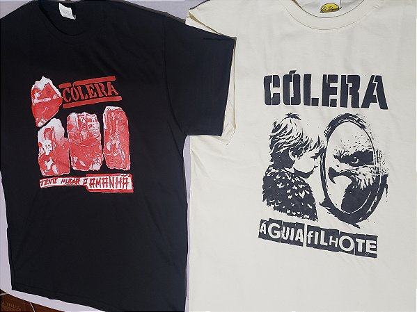 KIT 2 CAMISETAS PUNK ROCK CÓLERA 45 ANOS