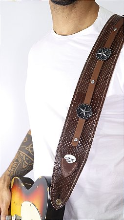 Correia Vaquero em Brown SNAKE - Prata Velha