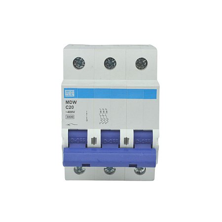Disjuntor Tripolar Mdw-c 20A 5ka Weg