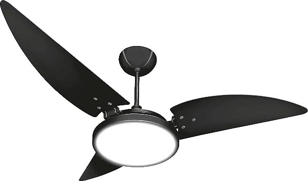 Ventilador De Teto Maragogi Ventex Preto 220V 3 Pás Led Branco Frio