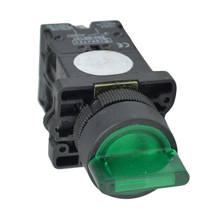Chave Seletora Ilum 3P Plastica Verde XB2-EK3365  220V 22MM 2NA