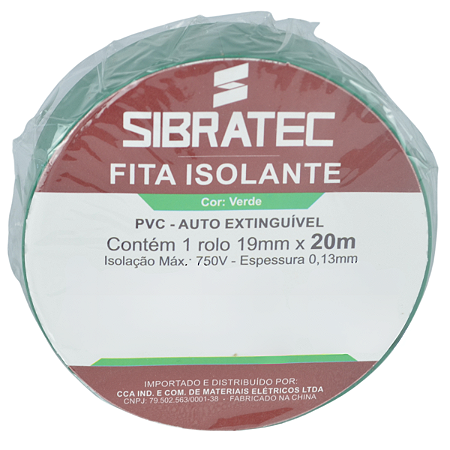 Fita Isolante 20mts Verde