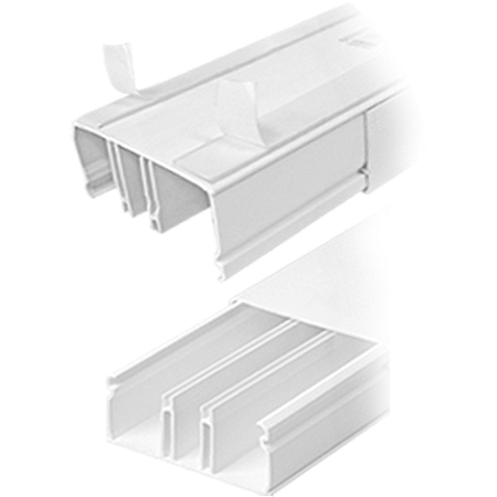 Canaleta 50X20 C/Divisoria Adesivada Branca 2MT