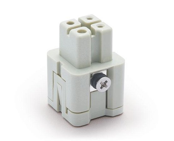 Inserto Femea Parafuso WHA-003-F  3 Polos + Terra