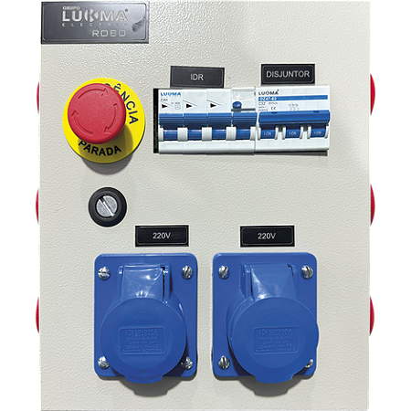 QUADRO ROBO DIN-32A/DR-4P-40A/2T-3P+T-16A-220V/6T-NBR 2P+ - LUKMA