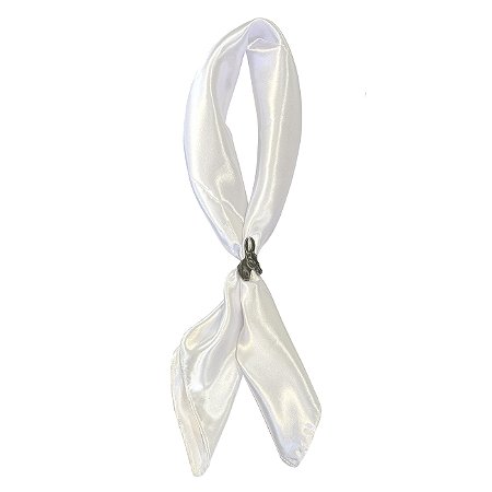 Lenço Branco Médio 75x75 Acessório Sertanejo