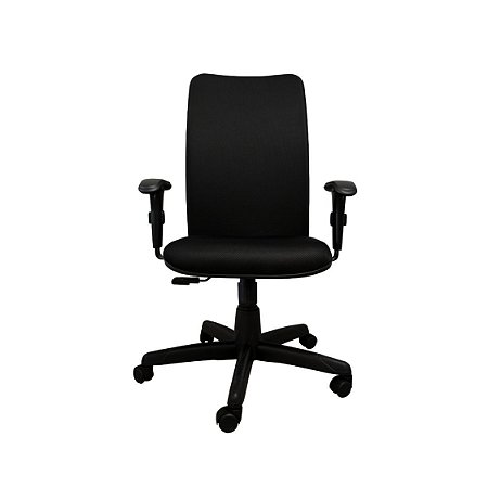Cadeira Tela Presidente com Relax Braços Regulável Preta - Kingflex
