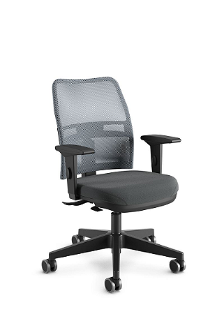 Cadeira Executiva NewNet 16003 SL - Base Nylon - SRE -Certificada NR17- NBR 13962 Cavaletti