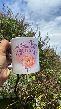 Caneca personalizada branca.