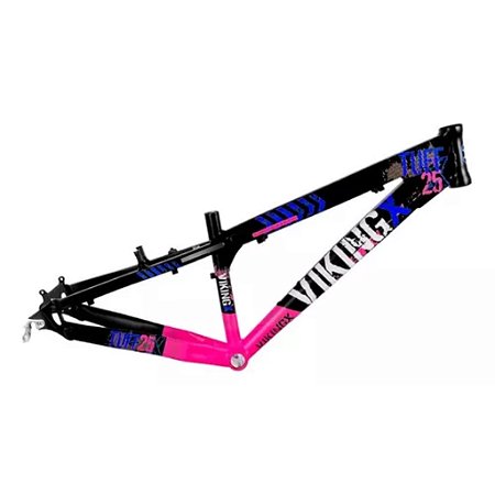 QUADRO VIKING-X 26 TUFF X-25, ALUMINIO PRETO/ROSA