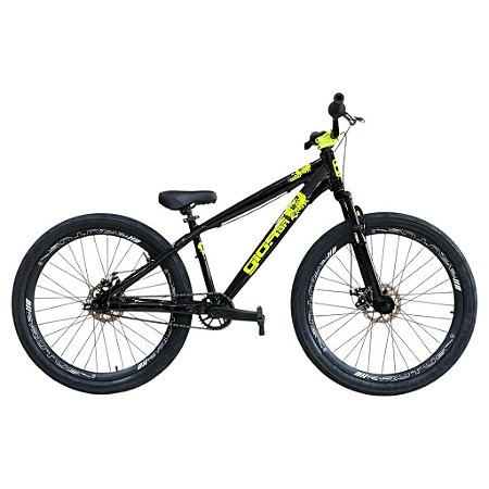 BICICLETA GIOSBR 4TRIX PRETO BRILHANTE - AMR NEON/CINZA