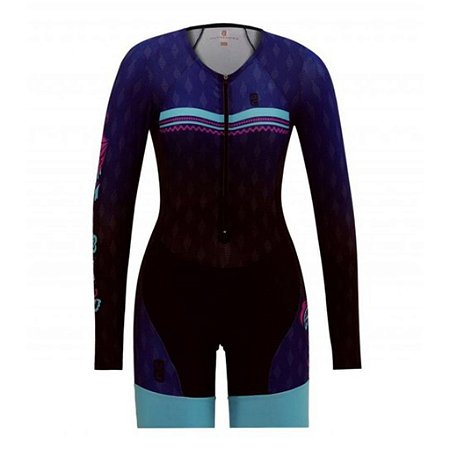 MACAQUINHO CICLISMO FEM ULTRACORE ML KALI COM TOP