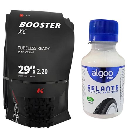 KIT PNEU 29X2.20 KENDA BOOSTER ELITE TUBELESS XC SELANTE ALGOO ANTI-FURO 100ML