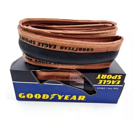 PNEU SPEED GOODYEAR EAGLE SPORT 700X28 KEVLAR — PRETO/MARROM
