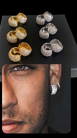 Argola cravejada do Neymar