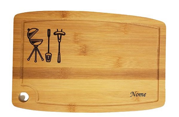 Tábua para Churrasco de Bambu Personalizada