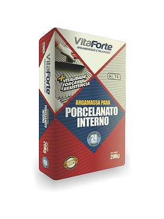 Argamassa para porcelanato interno - Cinza