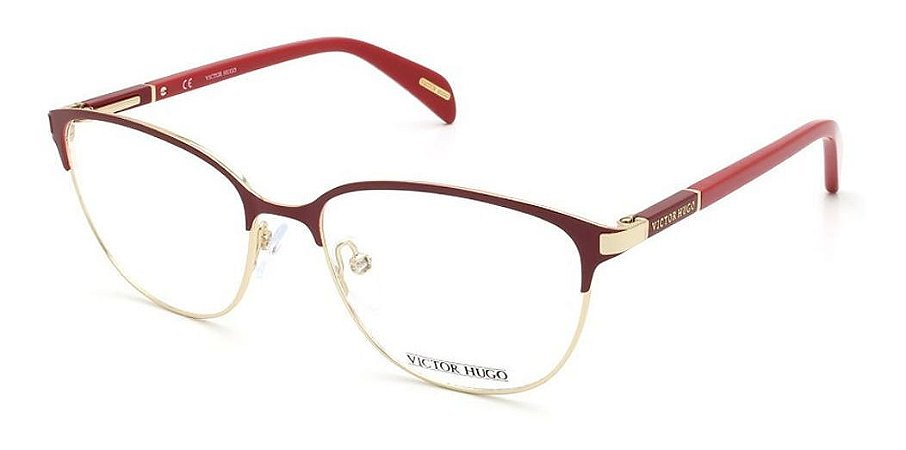 Óculos De Grau Victor Hugo Vh1257 Col.0357 Vermelho