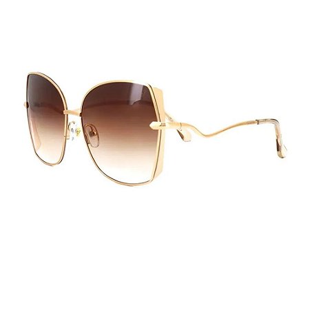 Óculos de Sol Carmen Vitti Metal Feminino CV7038C2 Dourado
