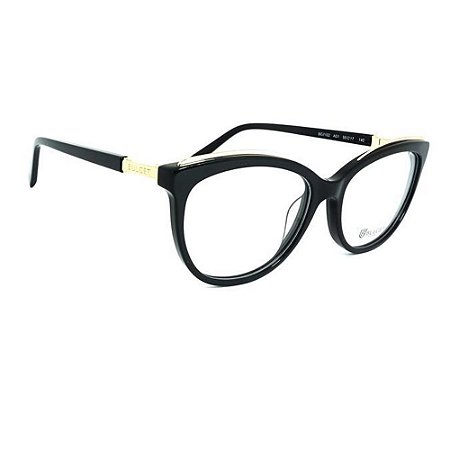 Óculos Armação Bulget BG7102 A01 Acetato Preto Feminino