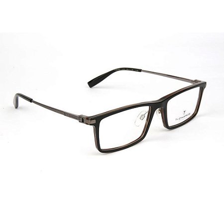 Óculos Armação T-Charge T6161 H01 Preto Acetato Masculino