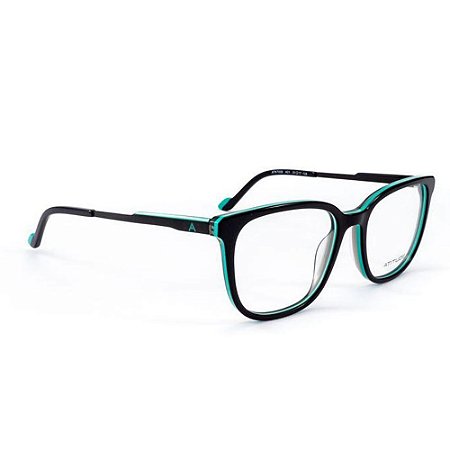 Óculos Armação Atitude ATK7008 A01 Infantil Preto Verde - Loja Óptica Lanna