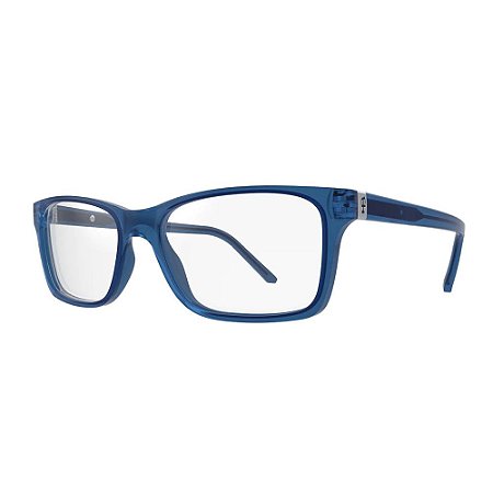 Óculos Armação HB 0430 Masculino Retangular Translucido Azul