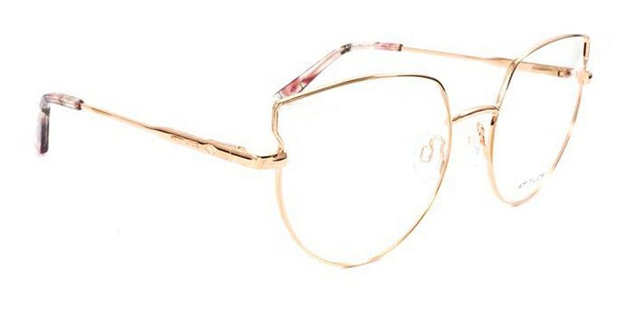 Óculos Armação Atitude At2112 05a Feminino Metal Dourado