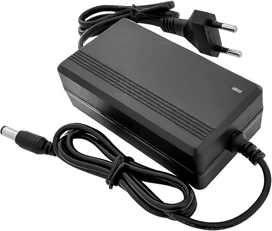 Fonte Plástica Eletrônica 12V 10A FN 2-Fios Alimentação 110V-220V P/ Leds Cftv