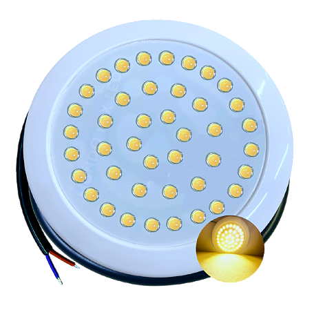 Luminária Refletor Mono P/ Piscinas 35W Branco Quente 12V IP68 125mm Rosca 1/2 21mm Prova D’água