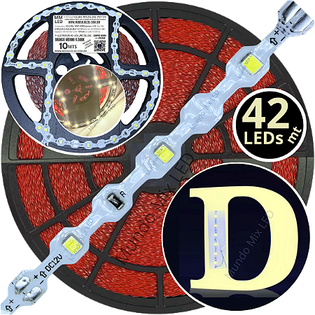 Ultra Fita LED Maleável 42-LEDs 10W /MT 12V 4500k Branco MORNO ZIG ZAG 6,5mm IP67 S A Prova Dagua Curvas 90º 10Watts 42LEDS