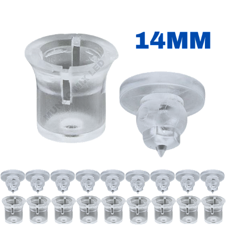 EASY FIX 14MM PQ Gancho Fixador Pino Transparente P/ Letras Caixas Logos Placas Letreiros 14x14mm MEGA Fixação ORIGINAL