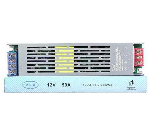 MINI FONTE - ECO DY-600W 50A 12V 110V/220V SLIM 110v/220v Automática