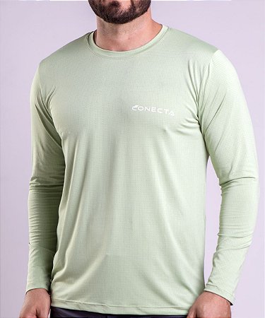 Camiseta Masculina Manga Longa- Pistache