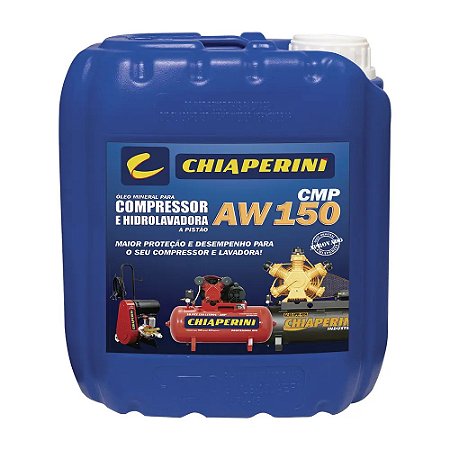 Óleo lubrificante mineral para compressor pistão – Chiaperini CMP AW 150 – 5L