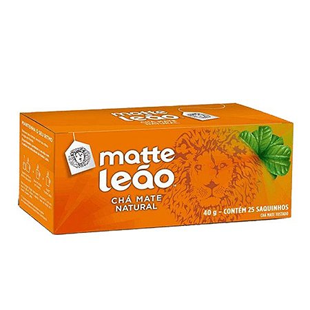 Chá Matte Natural Leão Sachê 1,6g Caixa C/25 Unidades