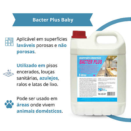 Desinfetante Concentrado Bacter Baby 5 Litros - Tríade LOG - Produtos ...