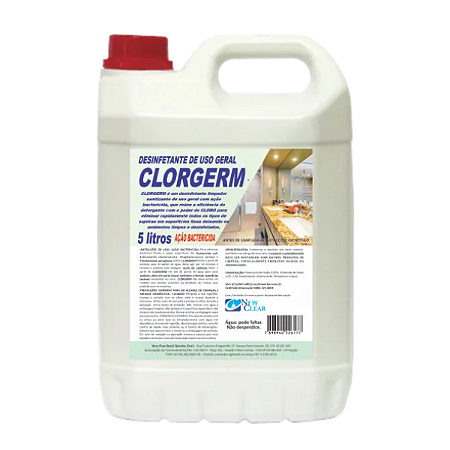 Multiuso Clorado Concentrado Clorgerm New Clear 5 Litros