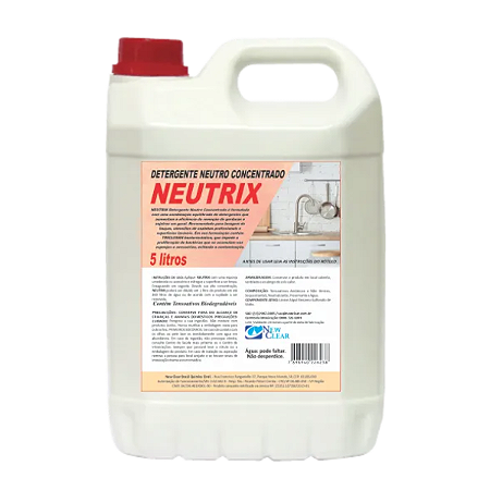 Detergente Concentrado Neutrix New Clear 5 Litros