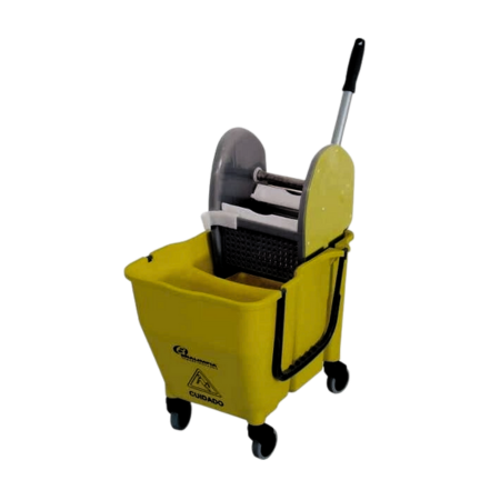 Carrinho Balde Doblô Espremedor Bralimpia 30 Litros Amarelo
