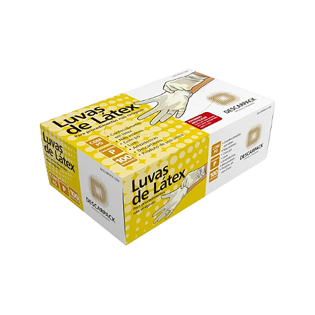 Luva de Látex com Pó para Procedimento Descarpack C/100 P