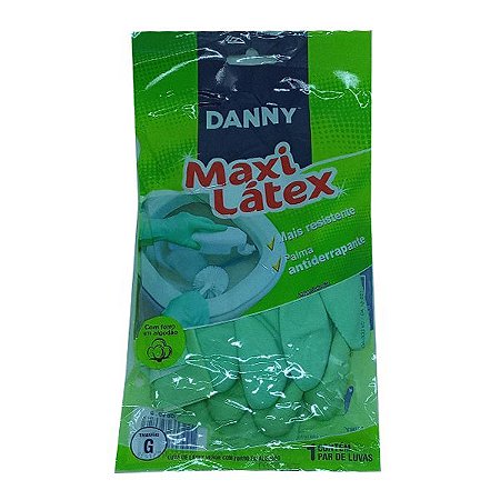 Luva de Limpeza Danny Maxi Látex Verde G