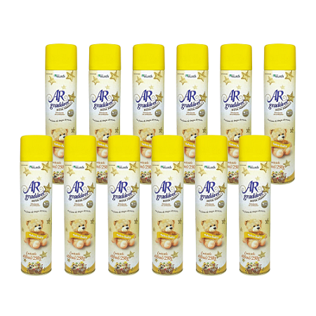 Purificador Aerosol Ar Gradável Talco Baby 400ML Pacote C/12 Unidades