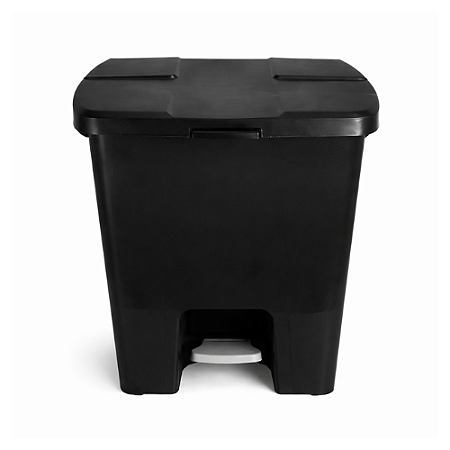 Lixeira Pedal Quadrada Jsn 30 Litros Preta