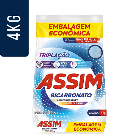 Sabão em Pó Assim Bicarbonato 4Kg