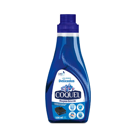 Lava Roupas Escuras Coquel Sabão Líquido Casa Km 500ml
